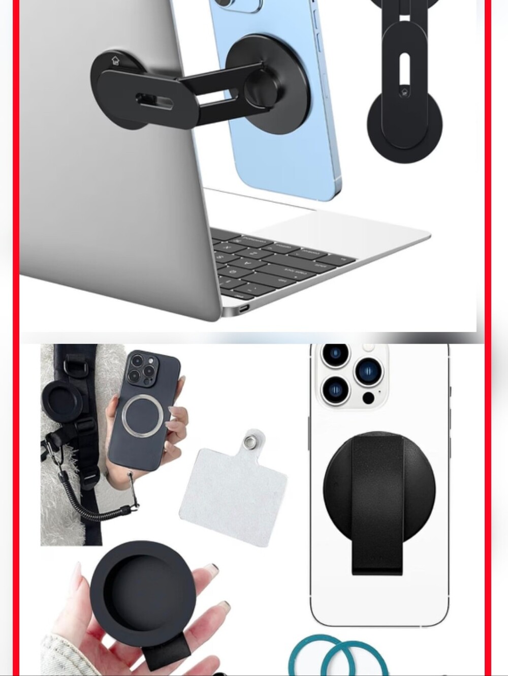Magsafe Accessory Set (Phone Belt Clip and Phone Laptop Holder)